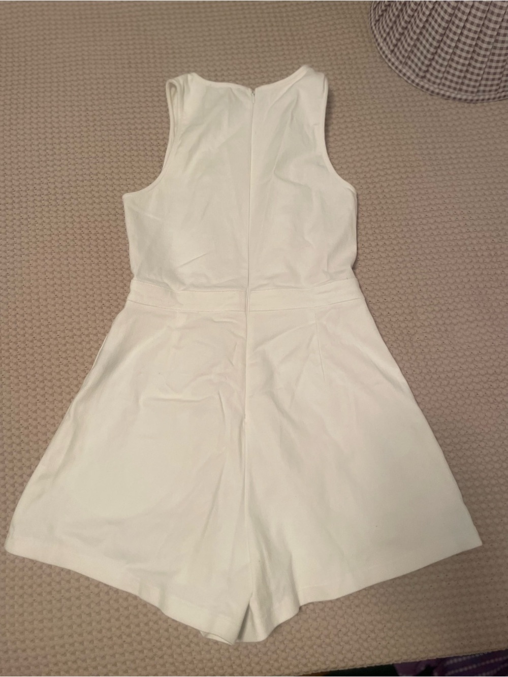 Flying Tomato White Sleeveless Romper